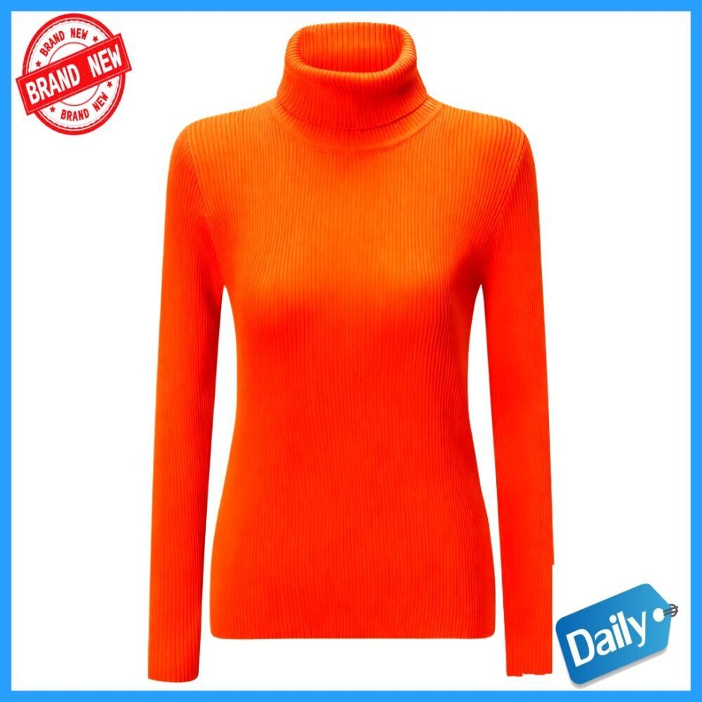 Slim Fit Ribbed Turtleneck Sweater Stretchy Knit Pullover Long Sleeve